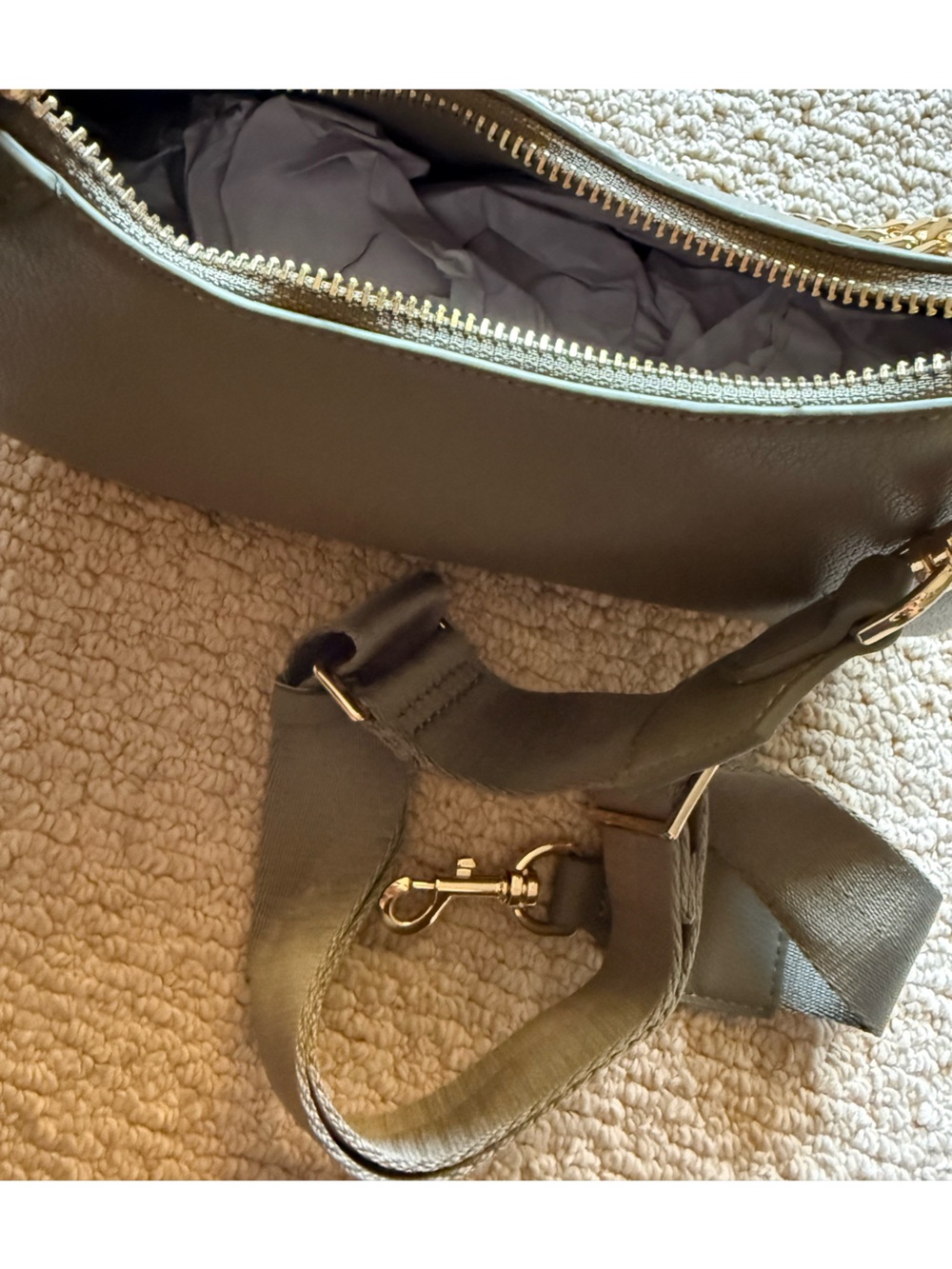 MANGO Olive green Crossbody Bag with chain - Picture 7 of 7